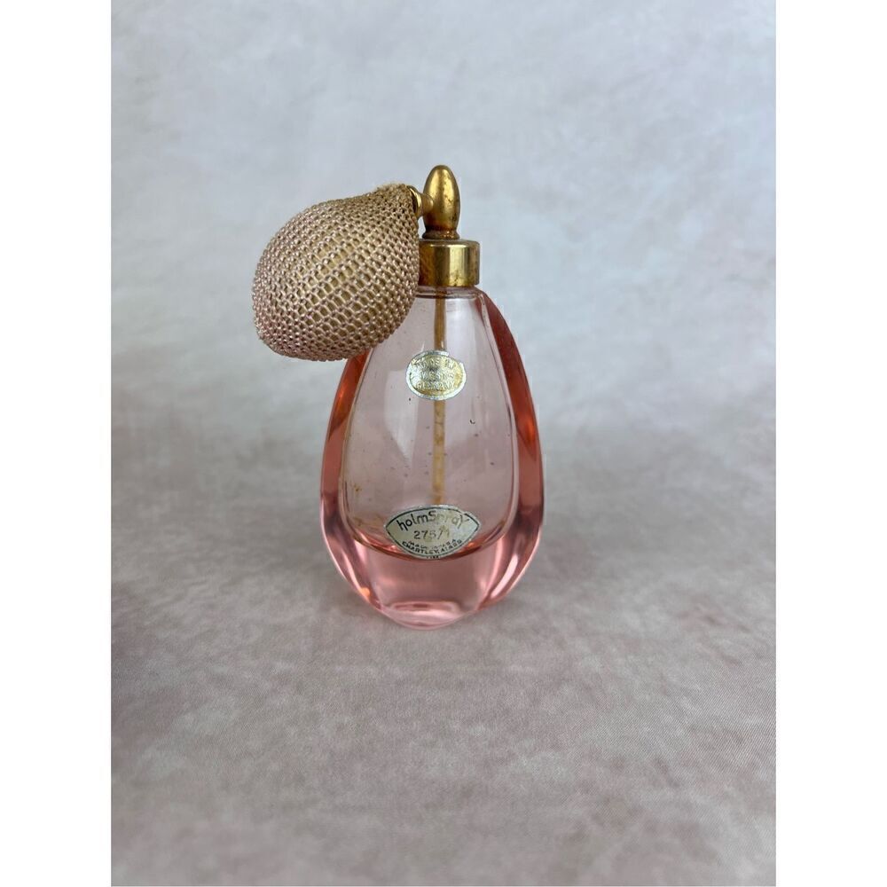 Vintage Pink Perfume Bottle Art Deco
